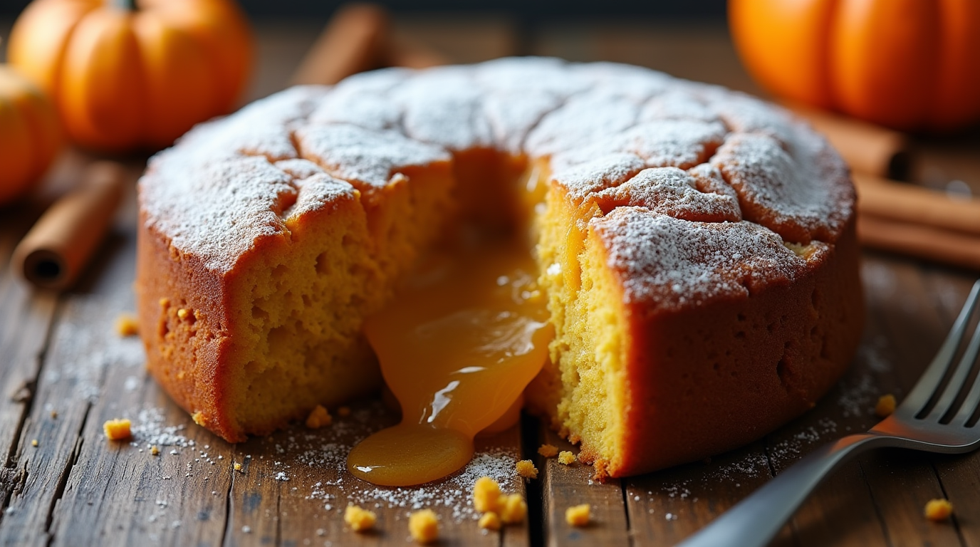 Experience the comforting flavors of autumn with this delicious pumpkin gooey butter cake. Perfect for cozy gatherings and celebrating the season's warmth.